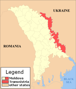 Location of Transnistria
