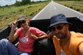 Katja and Augustas in a pickup in Venezuela heading to Puerto Paez.jpg